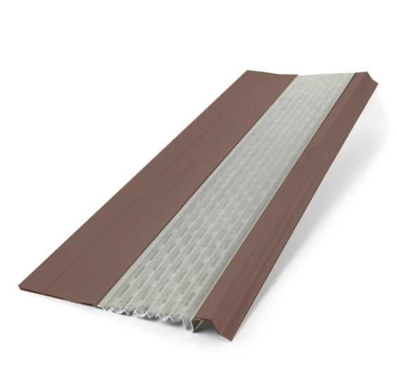 flat micromesh gutter guard musket brown