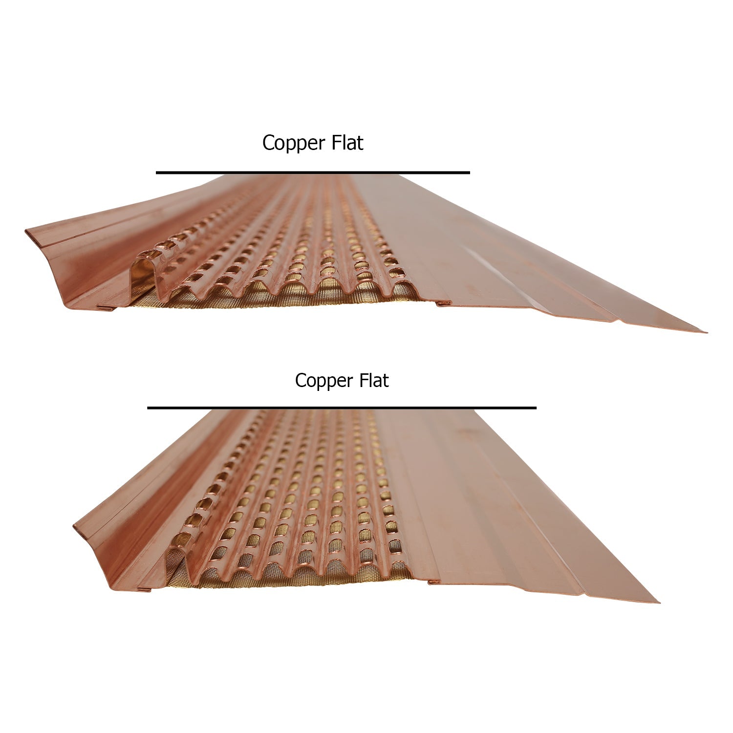 Flat Micromesh Gutter Guards - Copper - $27.00 per ft