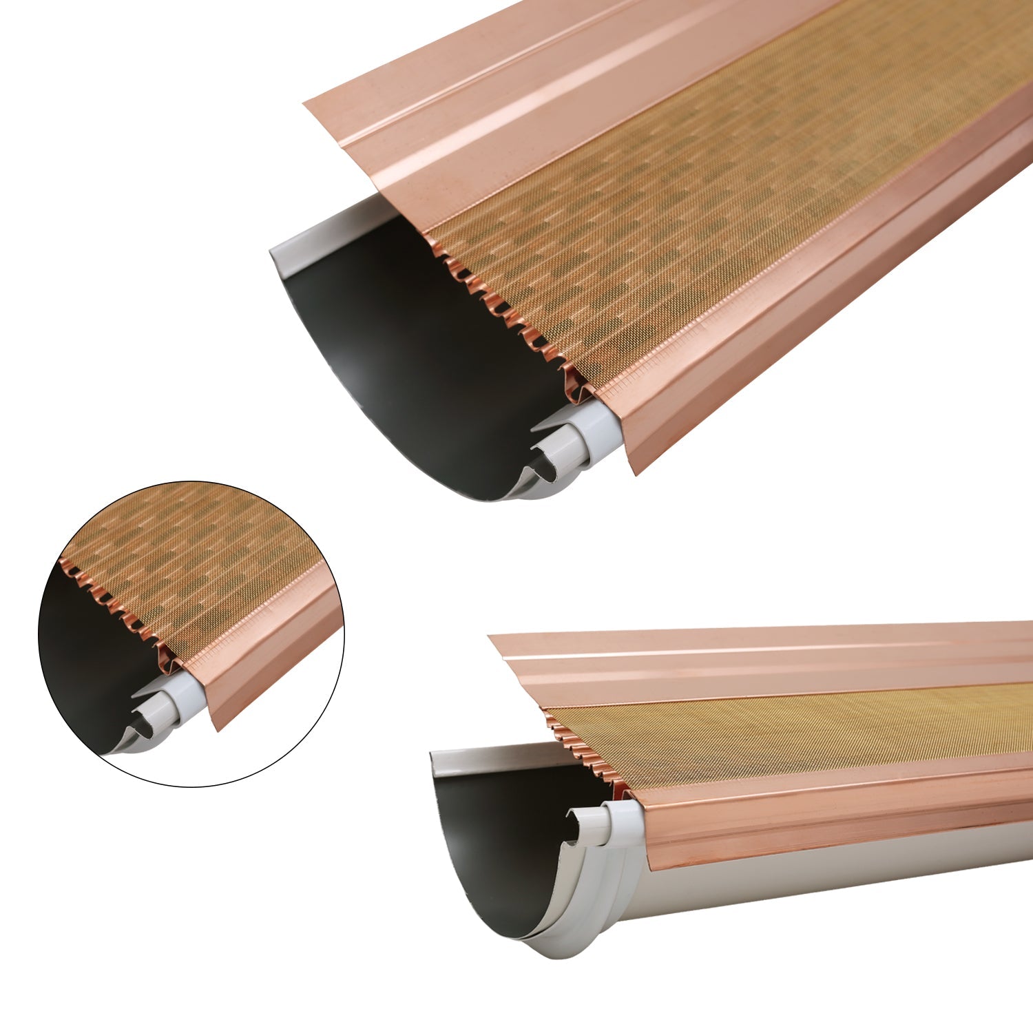 Flat Micromesh Gutter Guards - Copper - $27.00 per ft