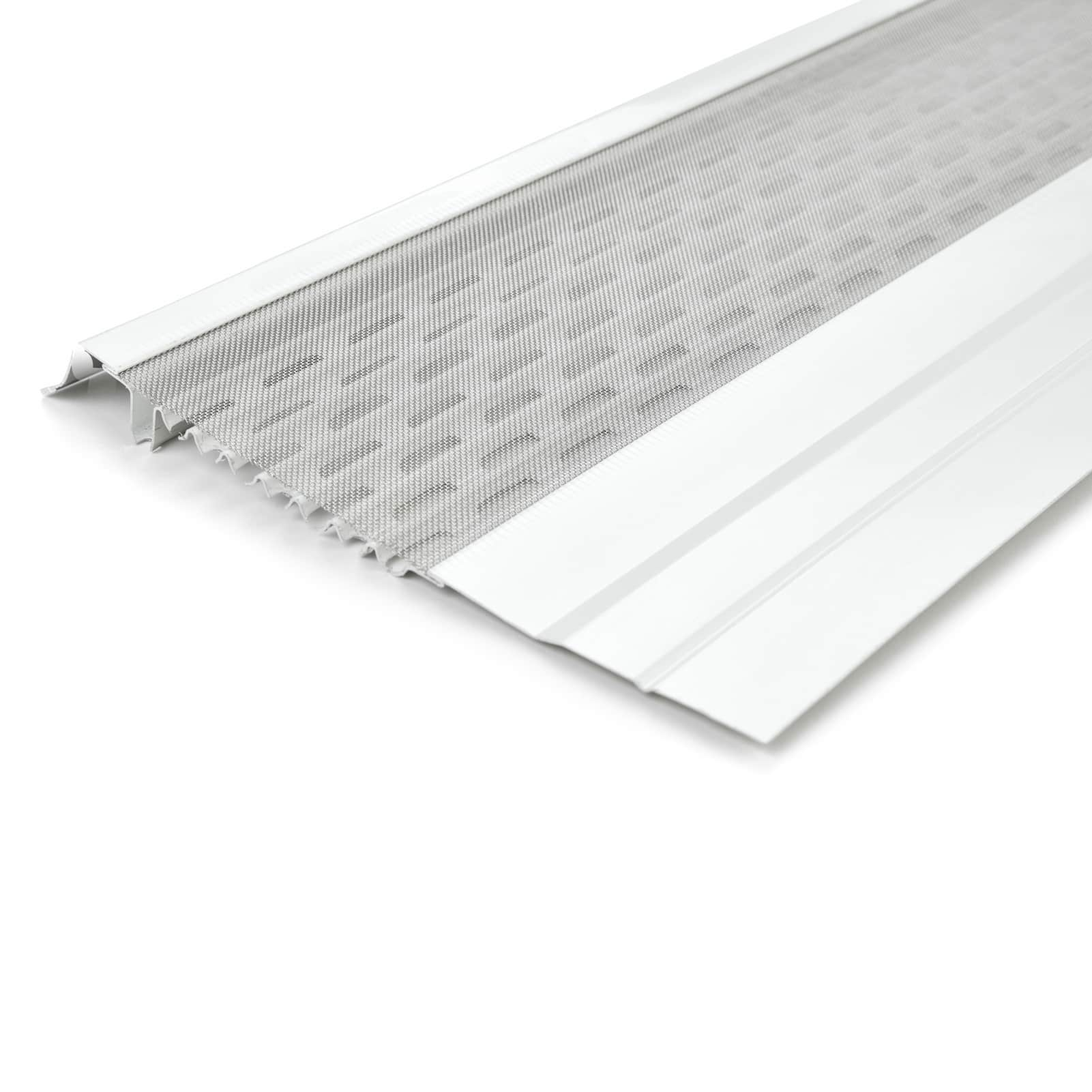 flat micromesh gutter guards white 7